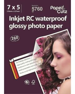5x7 Gloss 260GSM Resin Gloss Inkjet Photo Paper - 500 Sheets