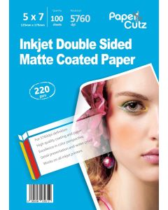 5x7 Photo Paper Inkjet Matte 220GSM Double Side - 100 Sheets