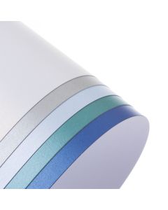 A4 Pearlescent Card Cool Winter Colours Single Side 5 Sheets