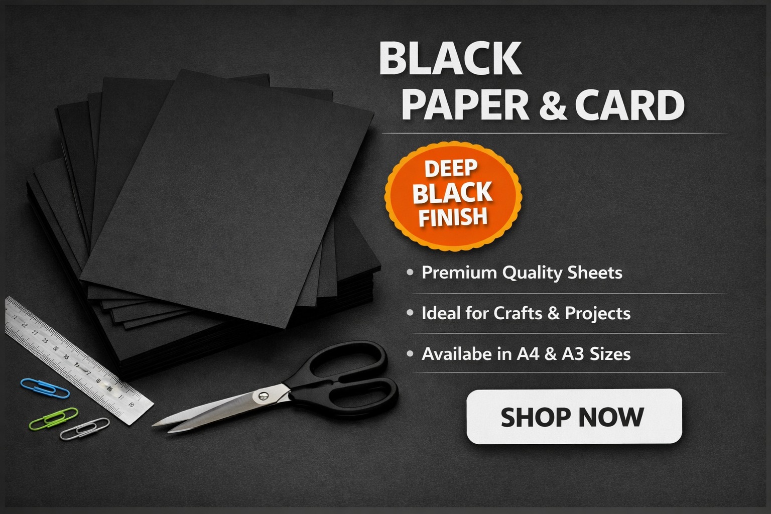 Black paper & card