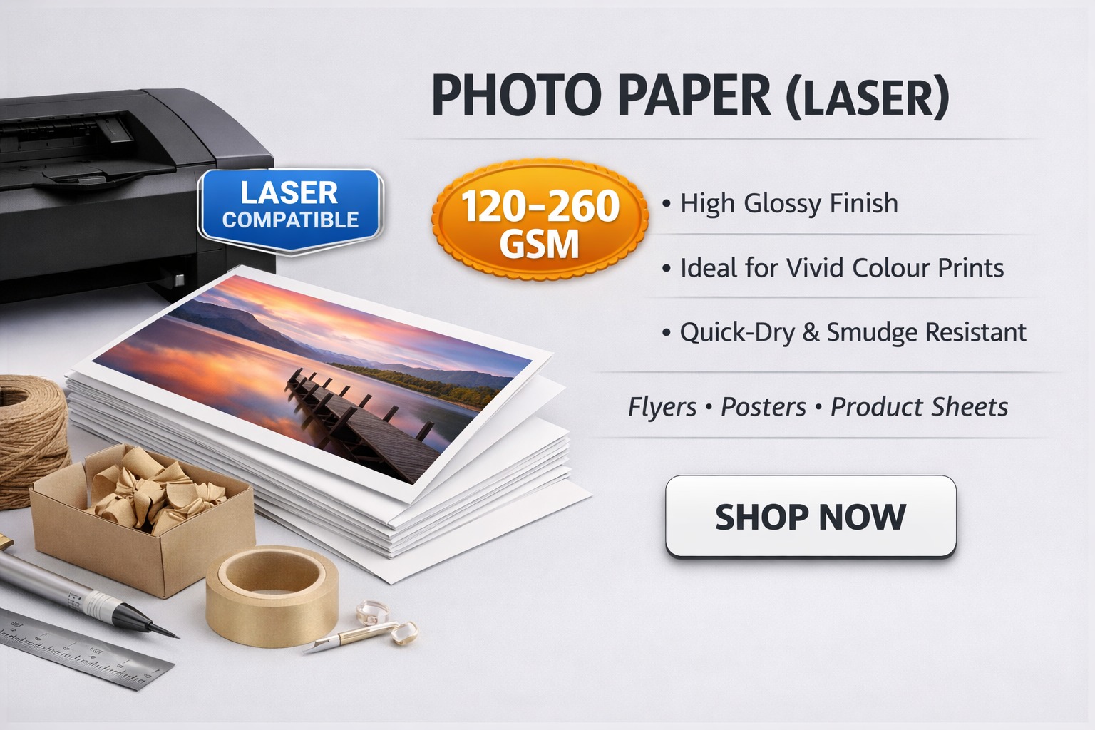 Laser photo paper