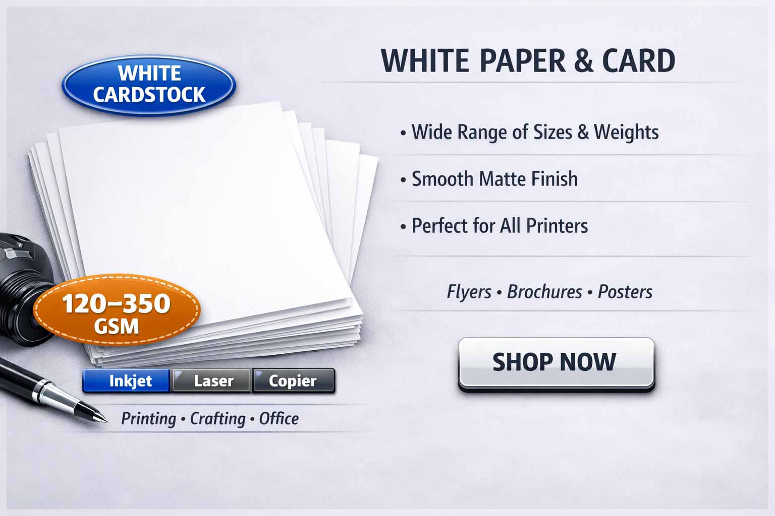 White paper & card